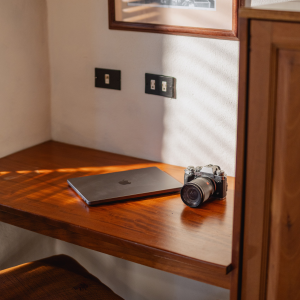 Suits with a desk for nomads